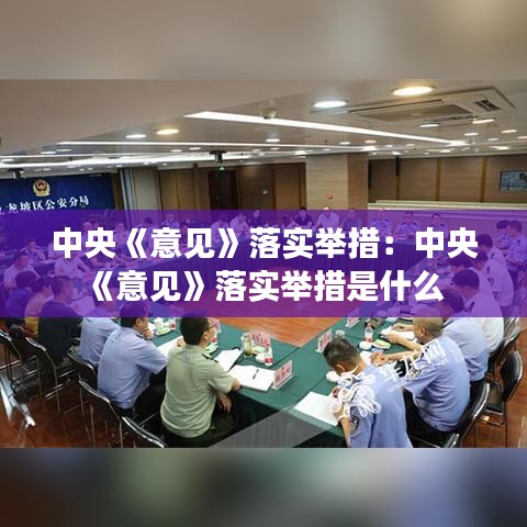 中央《意見(jiàn)》落實(shí)舉措：中央《意見(jiàn)》落實(shí)舉措是什么 