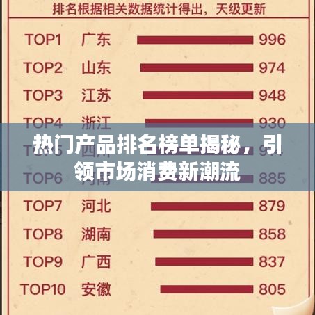 熱門產(chǎn)品排名榜單揭秘，引領(lǐng)市場消費(fèi)新潮流