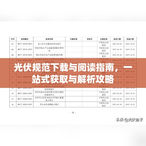 光伏規(guī)范下載與閱讀指南，一站式獲取與解析攻略